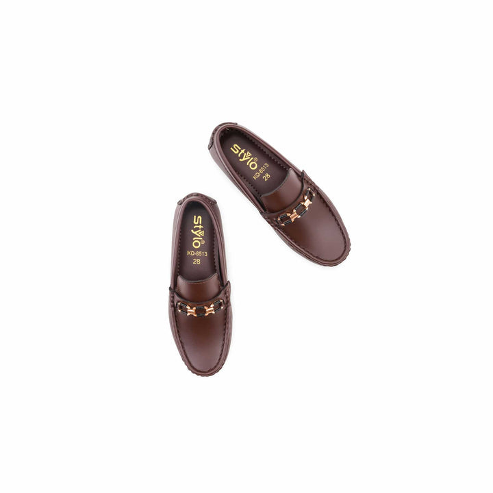 Boys Brown Formal Moccasin KD8513