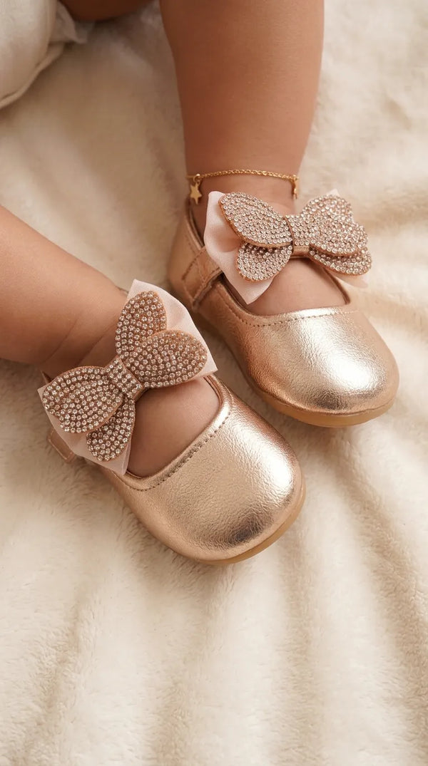 Girls Golden Fancy Pumps KD8543