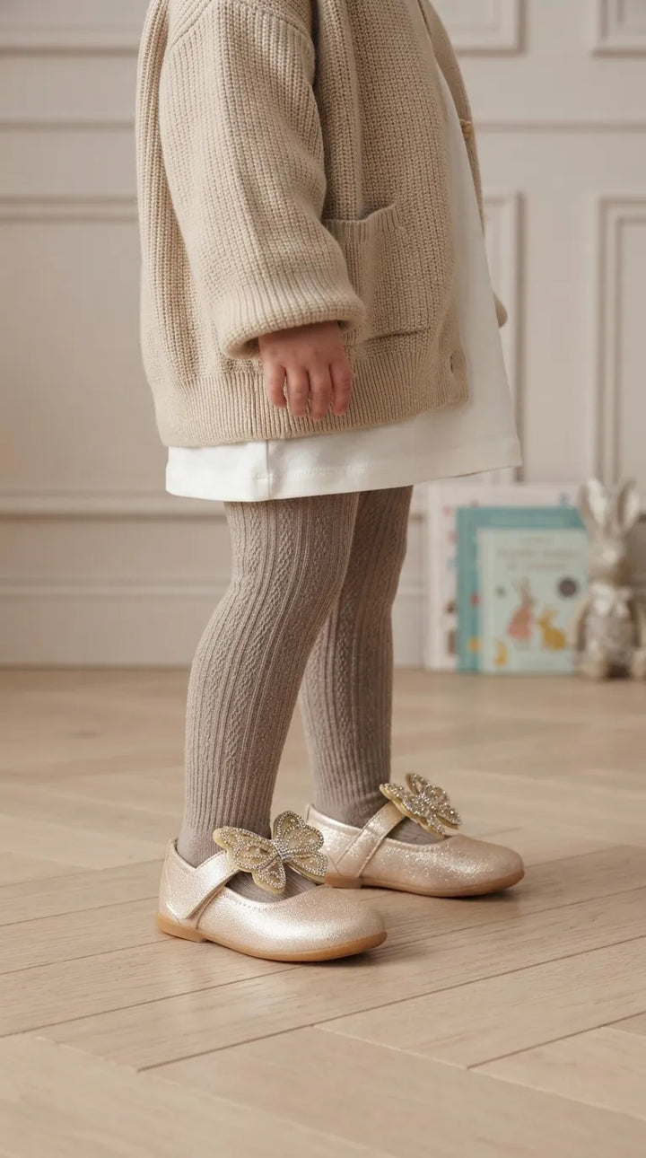 Girls Golden Fancy Pumps KD8544