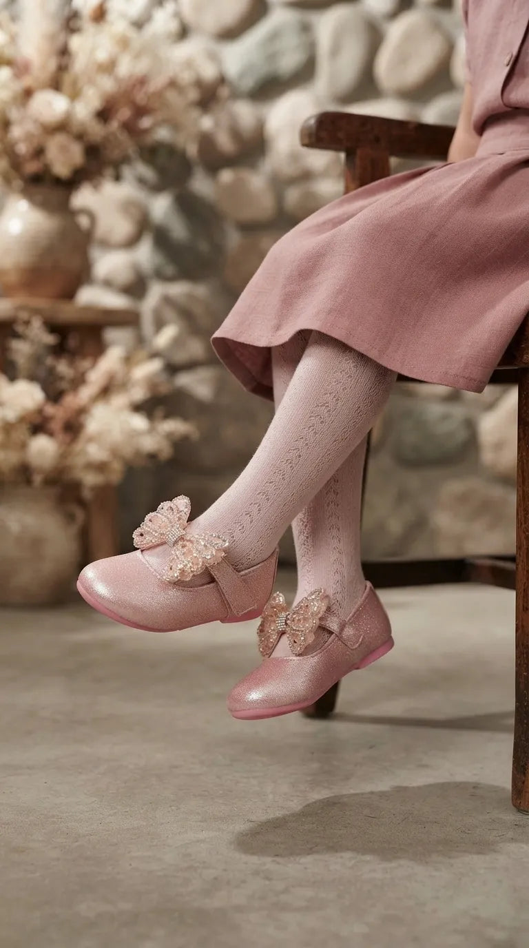 Girls Pink Fancy Pumps KD8544