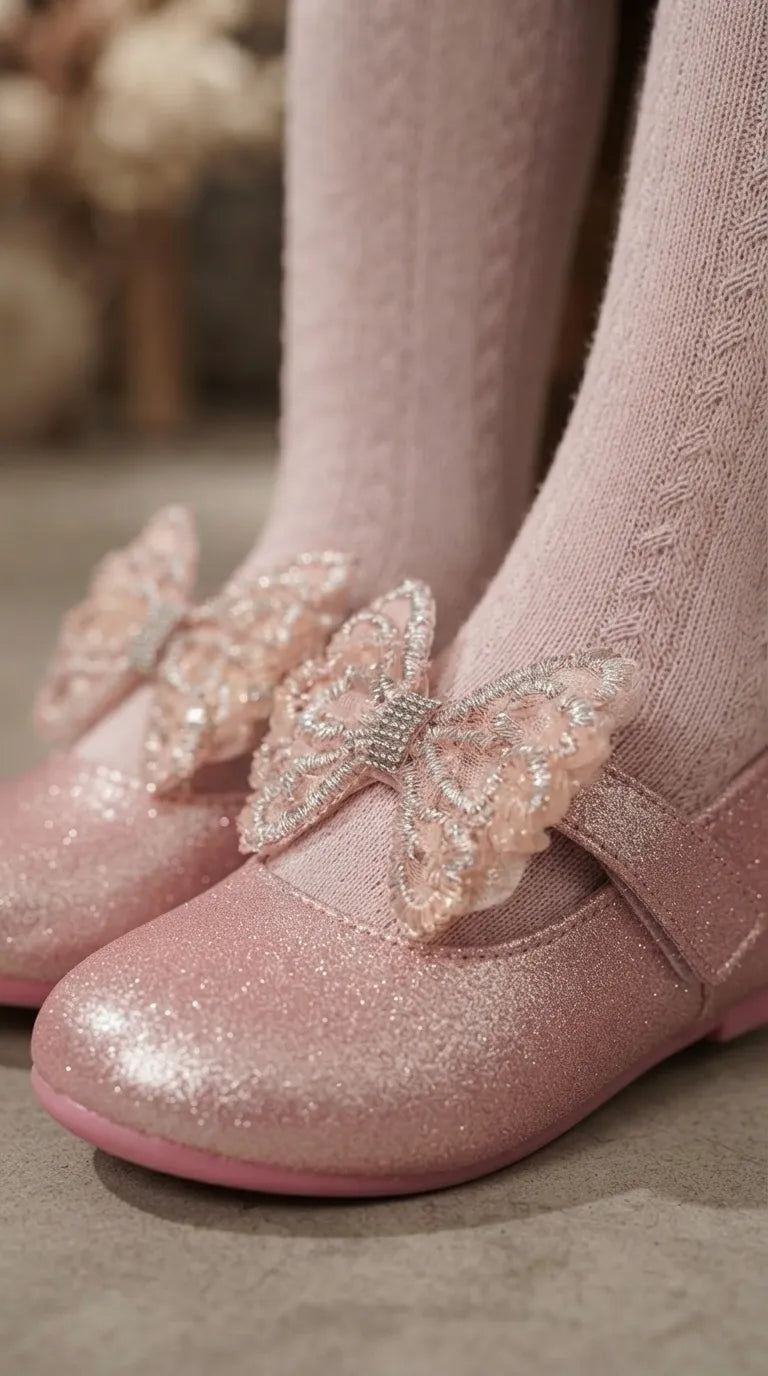 Girls Pink Fancy Pumps KD8544