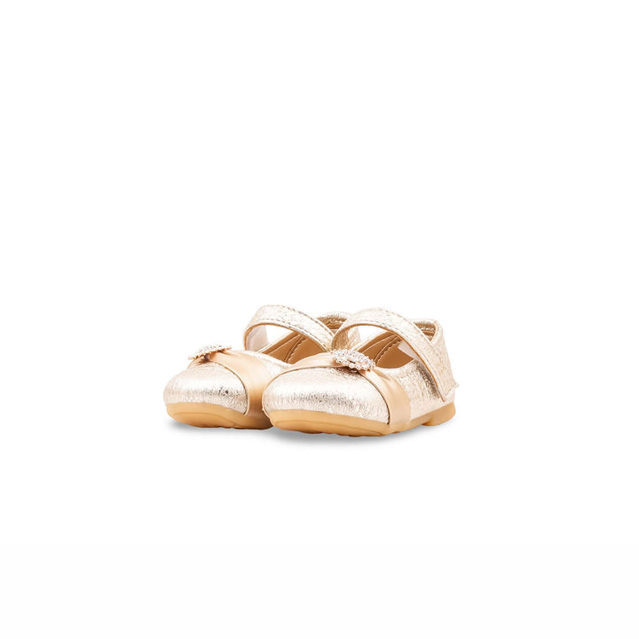 Girls Golden Fancy Pumps KD8548