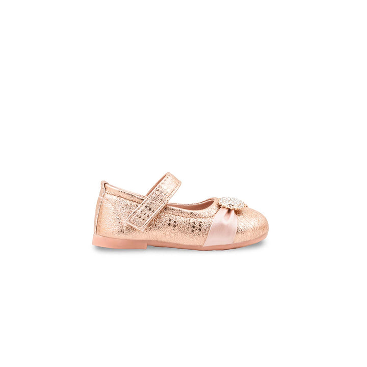 Girls Peach Fancy Pumps KD8548