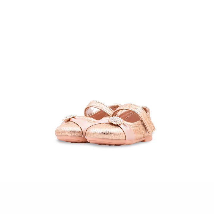 Girls Peach Fancy Pumps KD8548
