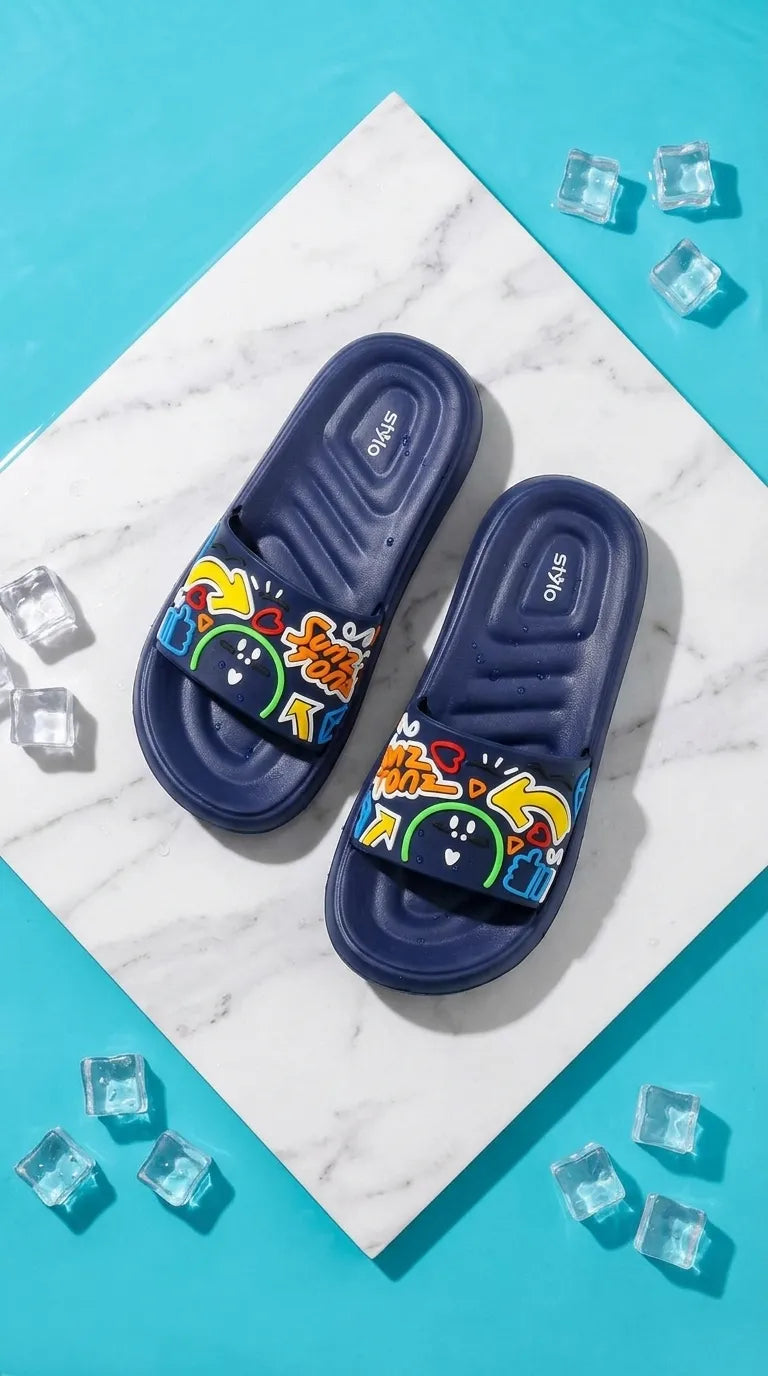 Boys Navy Casual Flip Flop KD8594