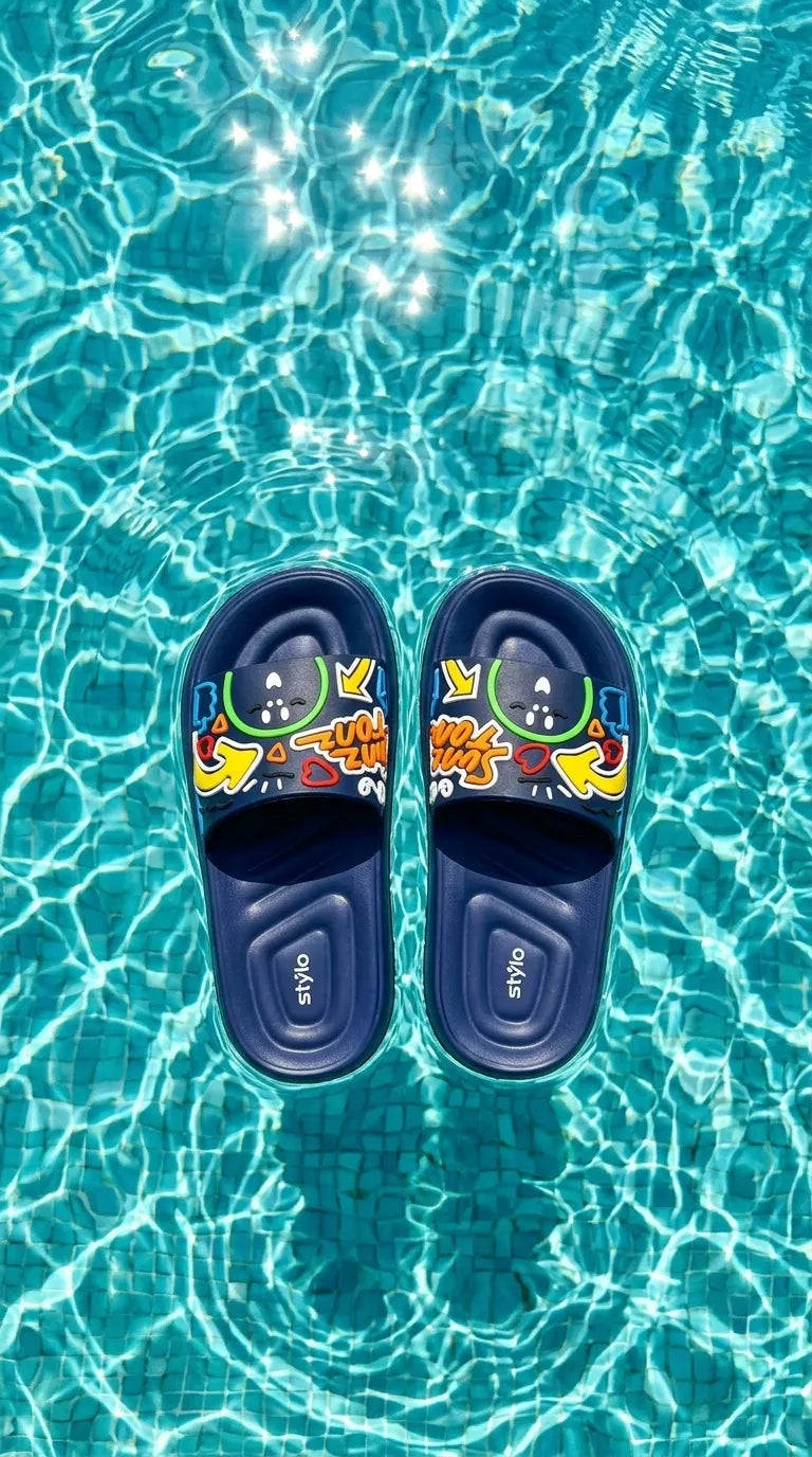 Boys Navy Casual Flip Flop KD8595