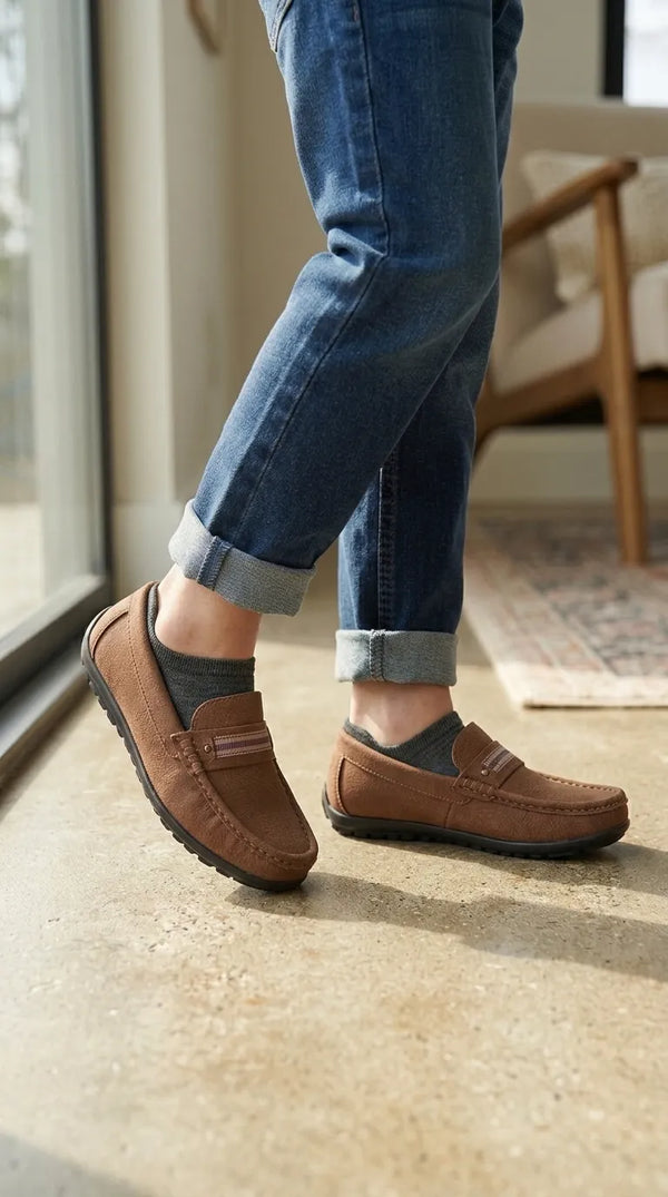 Boys Brown Formal Moccasin KD8626