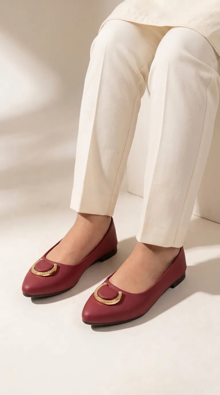Girls Red Formal Pumps KD8663