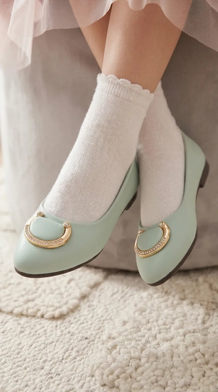 Girls PISTAGREEN Formal Pumps KD8663
