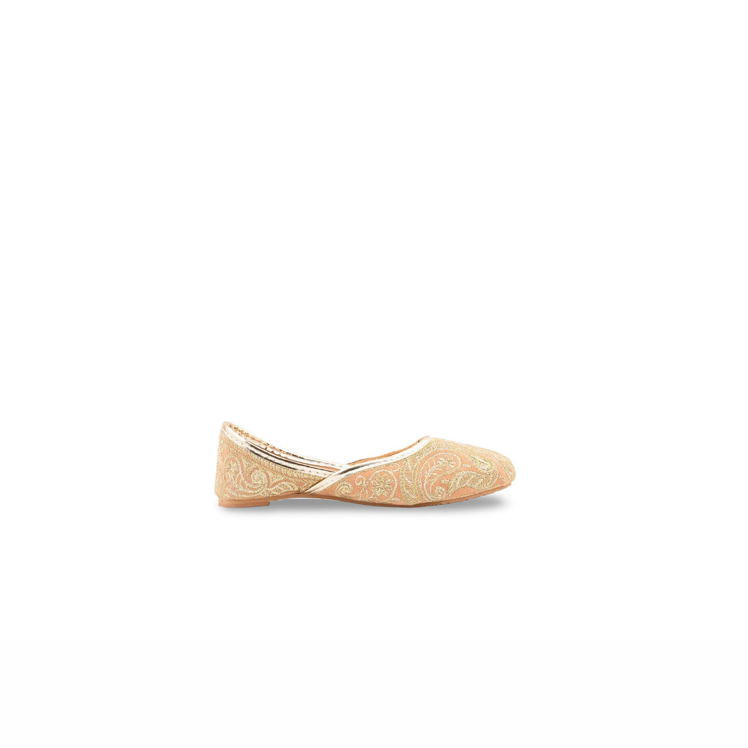 Girls Golden Fancy Khussa KD8705