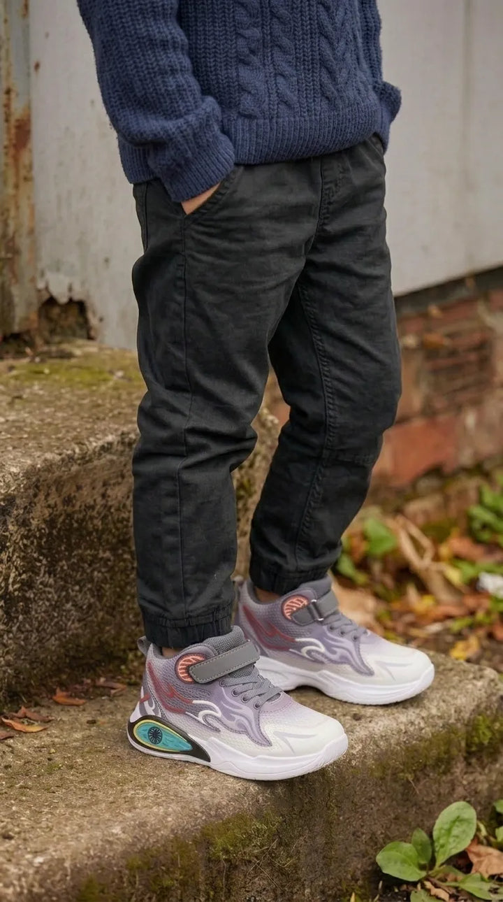 Boys Grey Casual Jogger KD8718