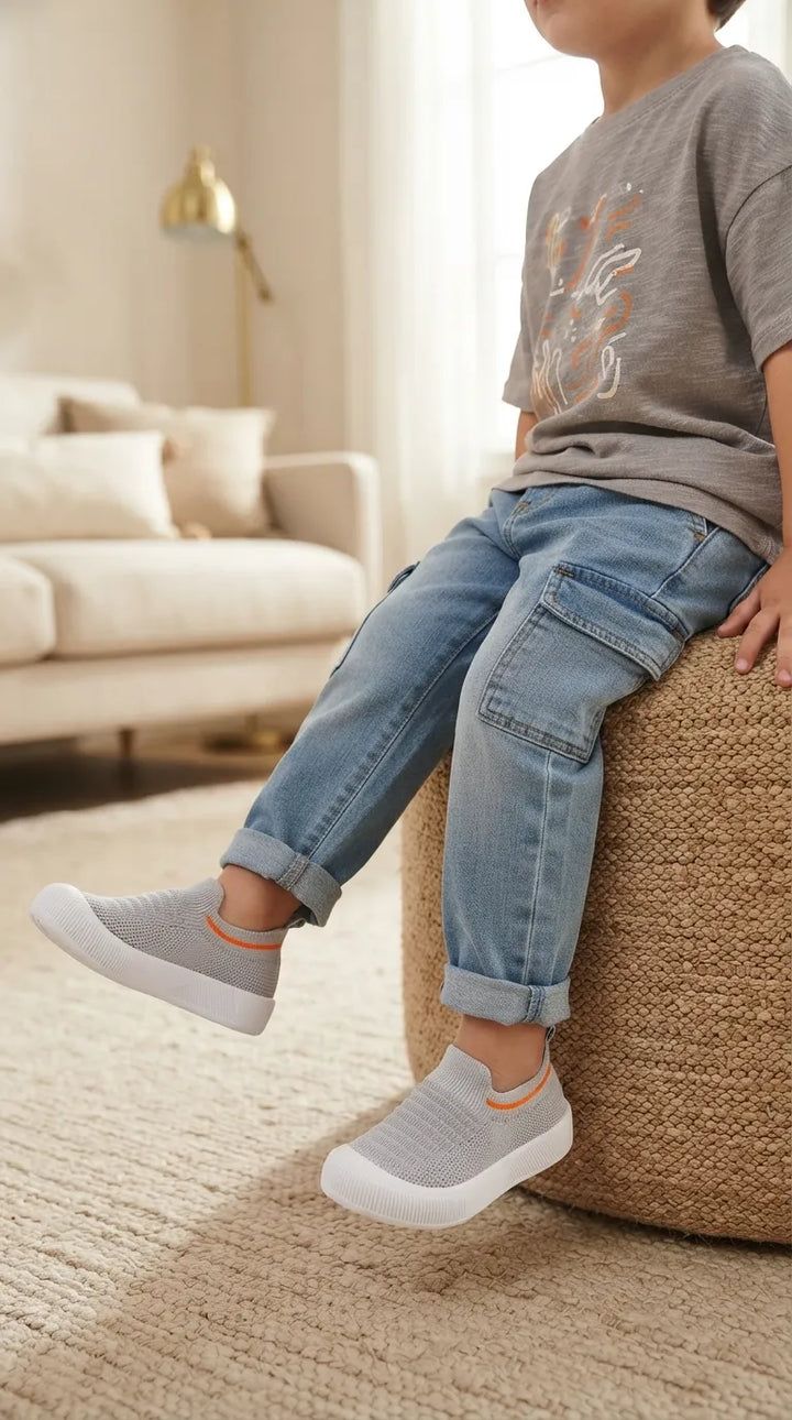 Boys Grey Casual Canvas KD8736