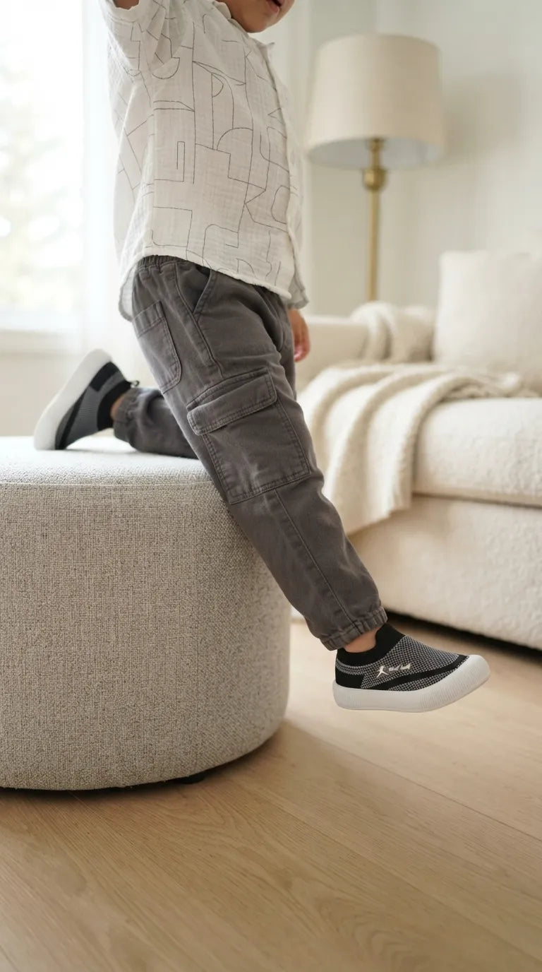 Boys Grey Casual Canvas KD8740