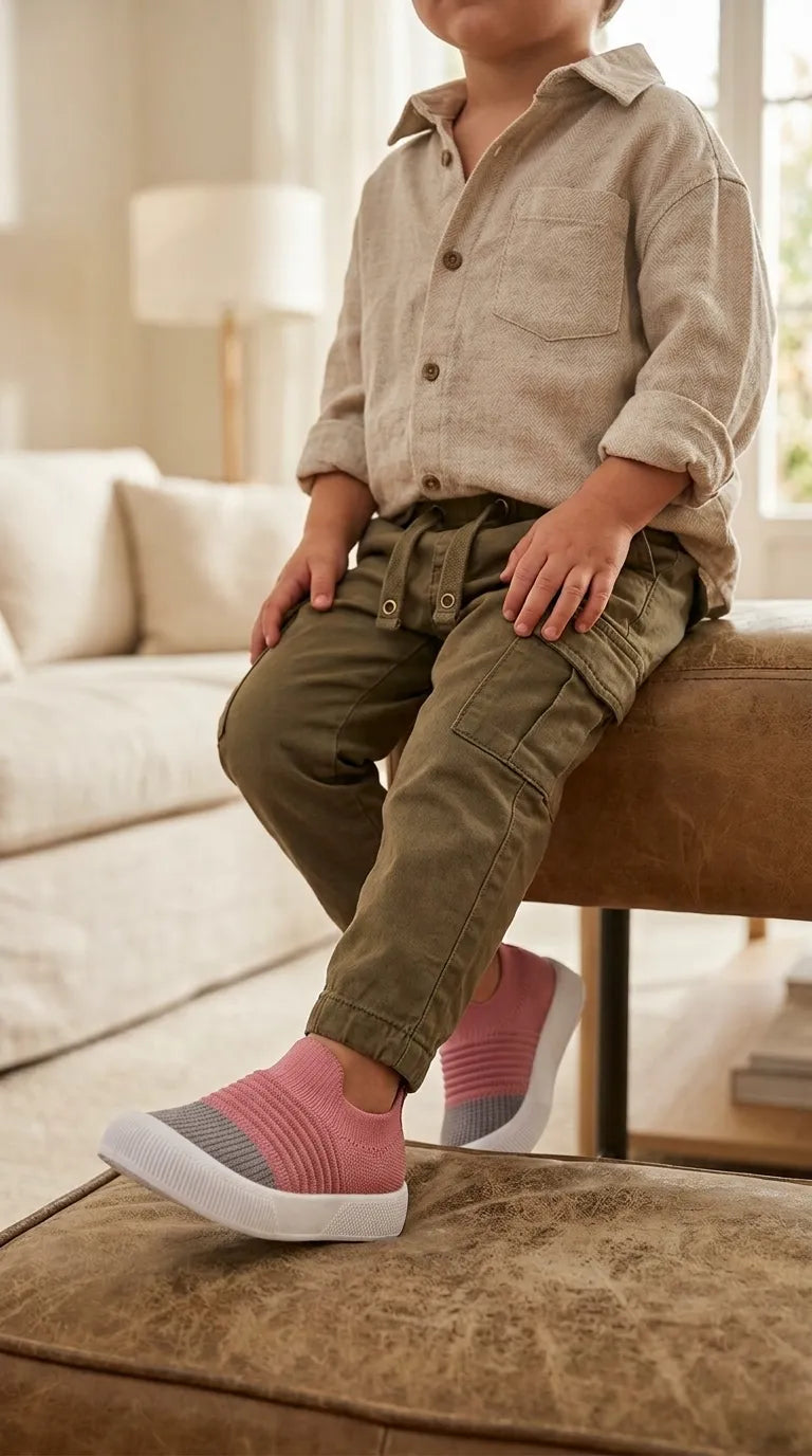 Girls Pink Casual Canvas KD8743