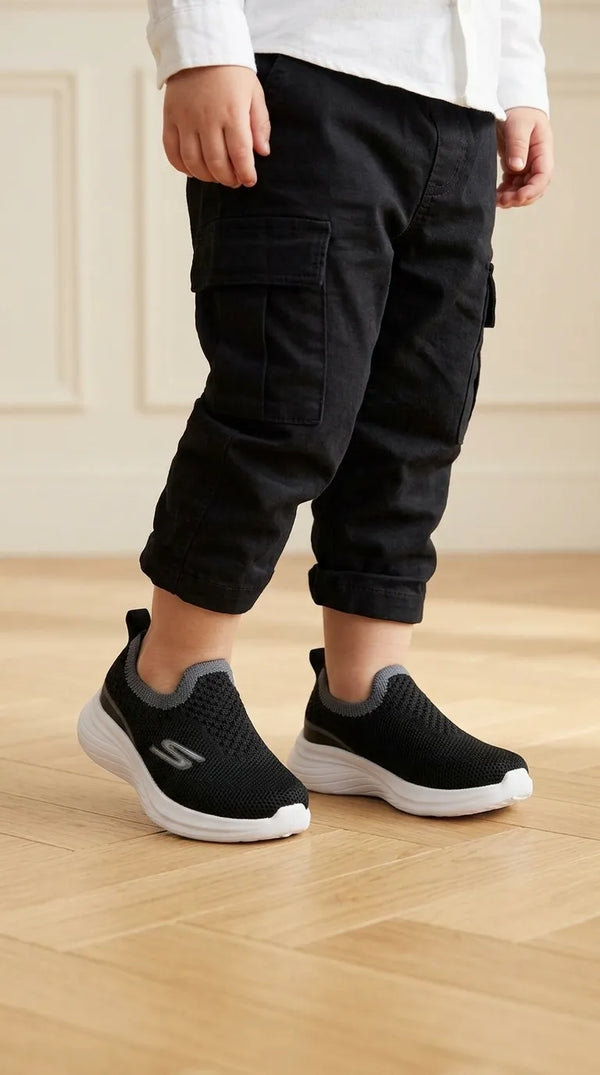 Boys Black Casual Canvas KD8744