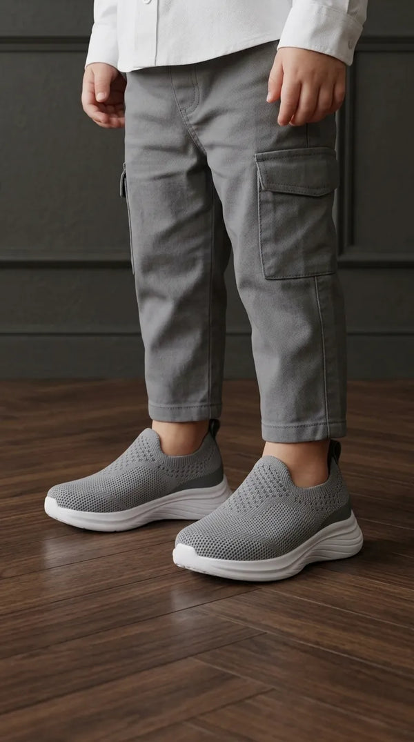 Boys Grey Casual Canvas KD8744