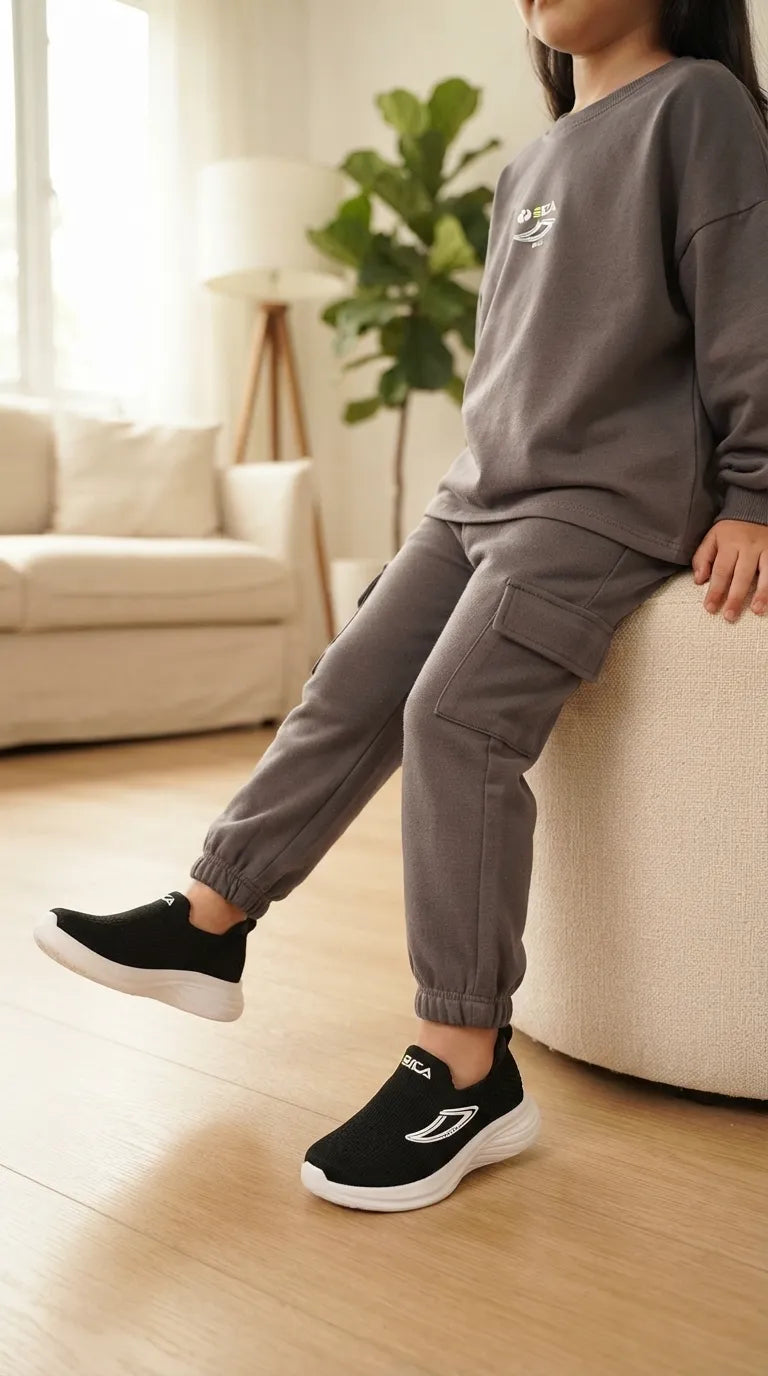 Girls Black Casual Jogger KD8750
