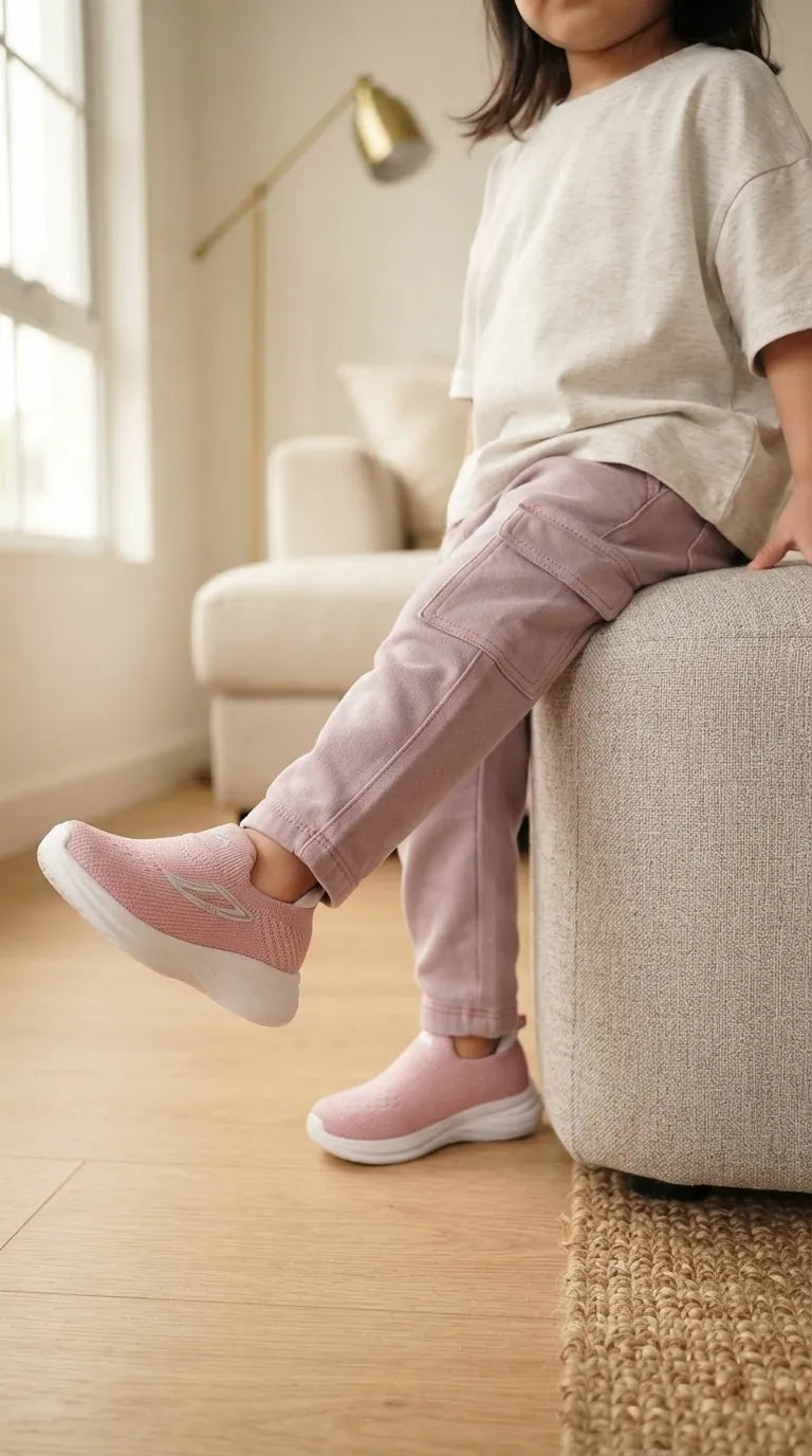 Girls Pink Casual Jogger KD8750