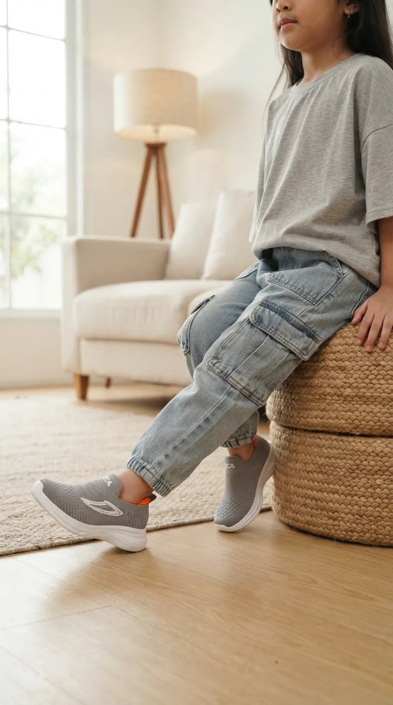 Girls Grey Casual Jogger KD8751