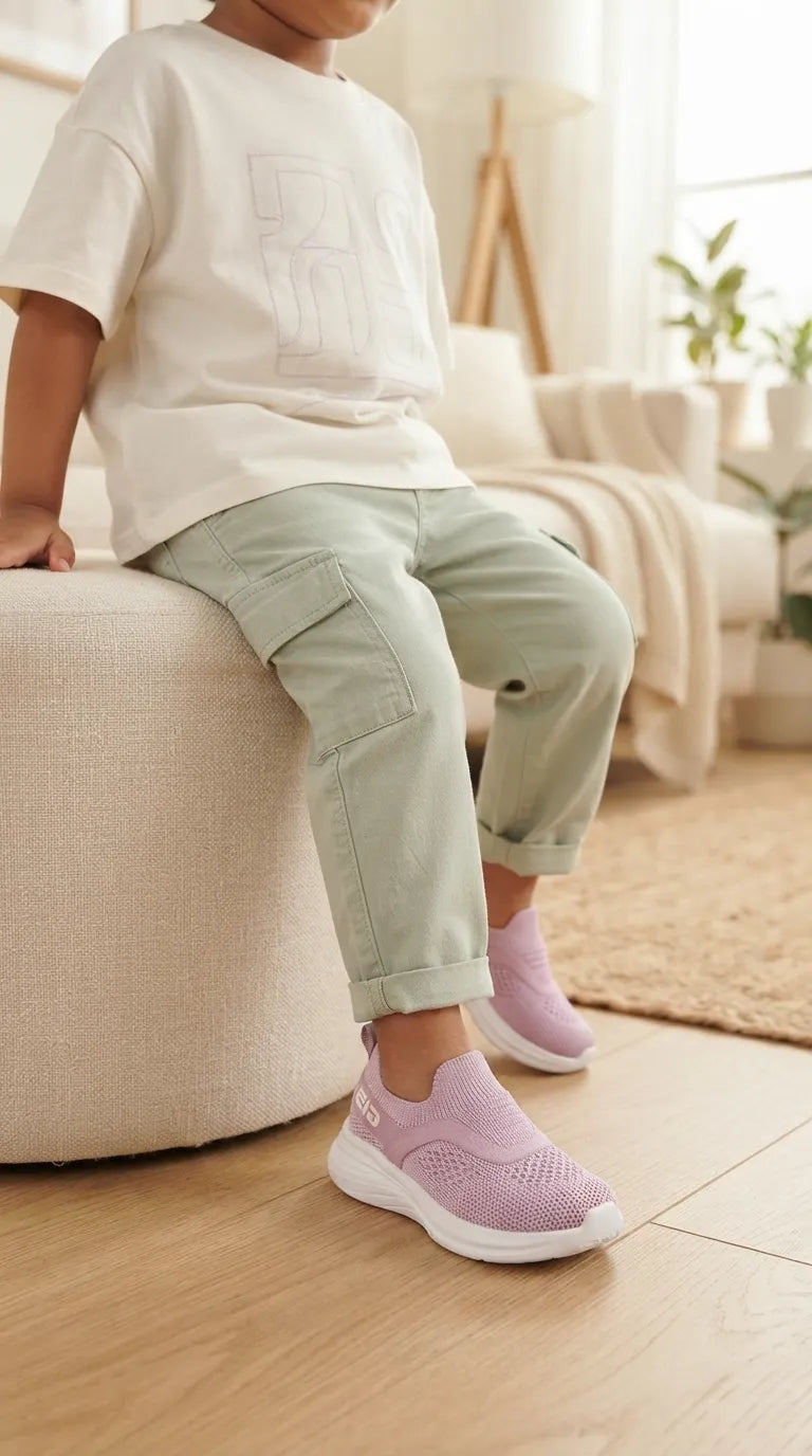 Boys Pink Casual Canvas KD8753