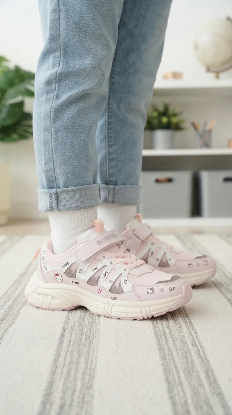 Girls Pink Casual Jogger KD8761
