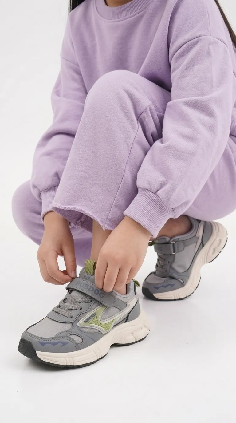 Girls Grey Casual Jogger KD8763
