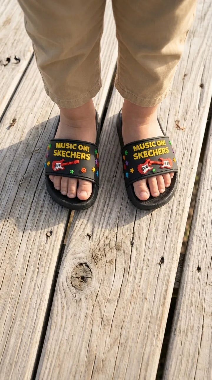 Boys Black Casual Flip Flop KD8775