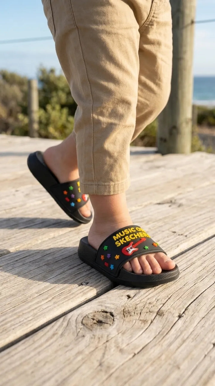 Boys Black Casual Flip Flop KD8775