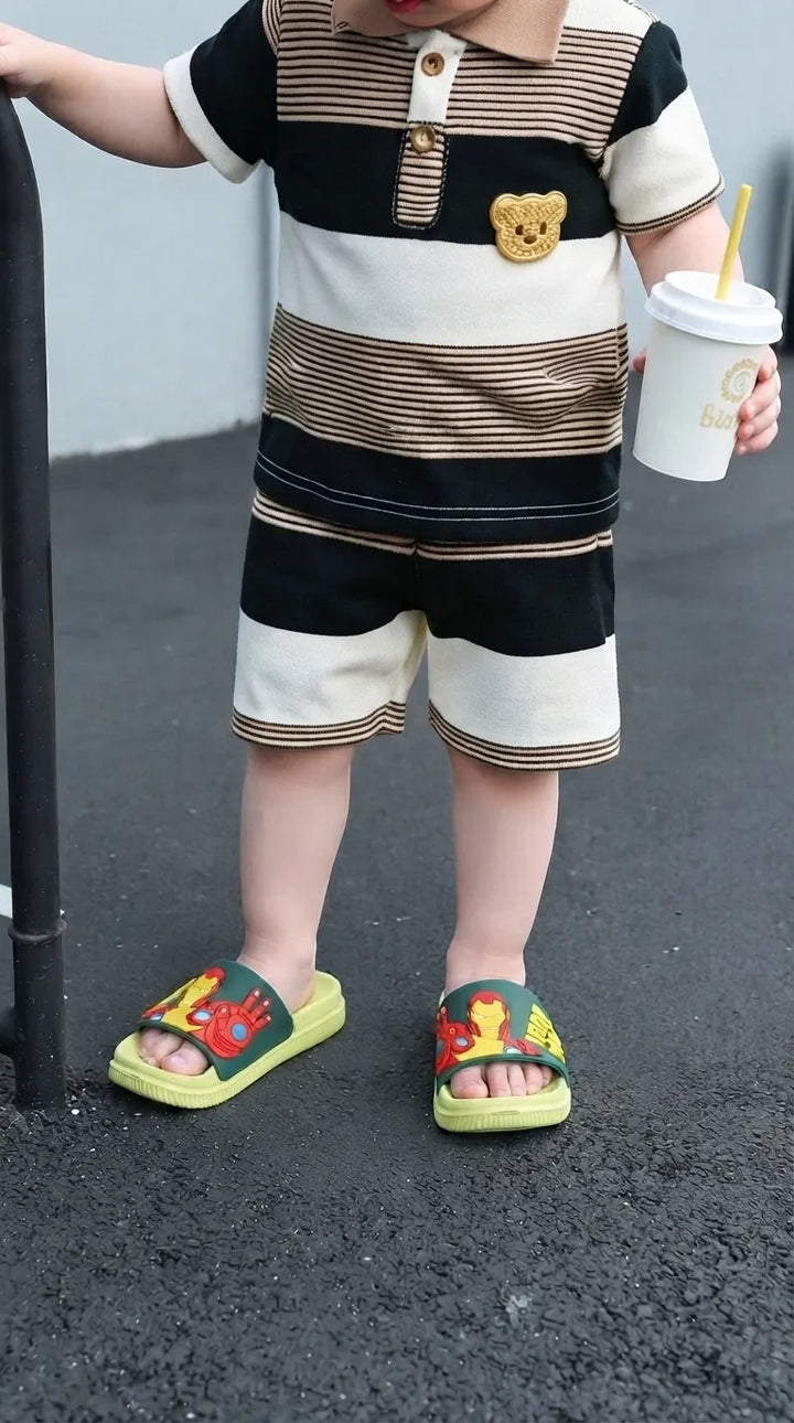 Boys Green Casual Flip Flop KD8795