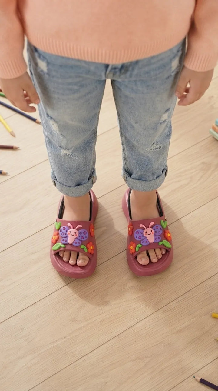 Girls Maroon Casual Flip Flop KD8843