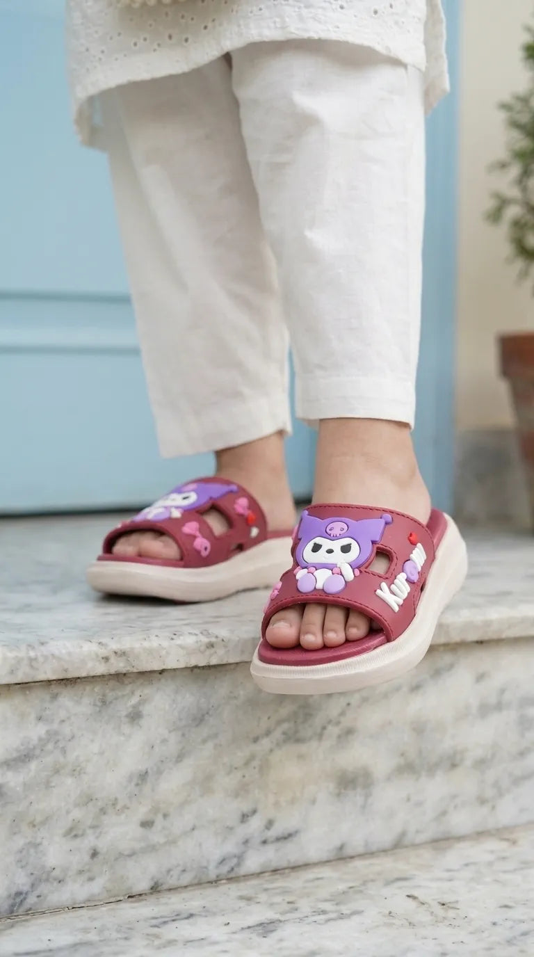 Girls Red Casual Flip Flop KD8851