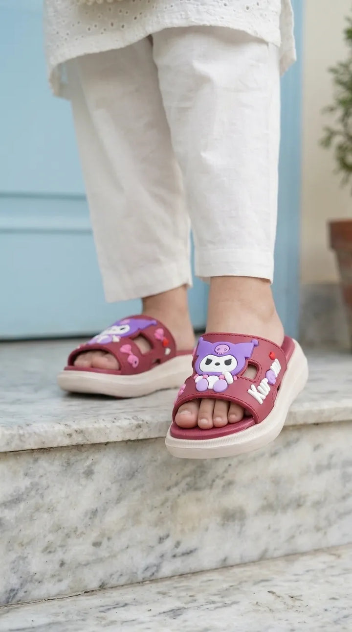Girls Red Casual Flip Flop KD8851