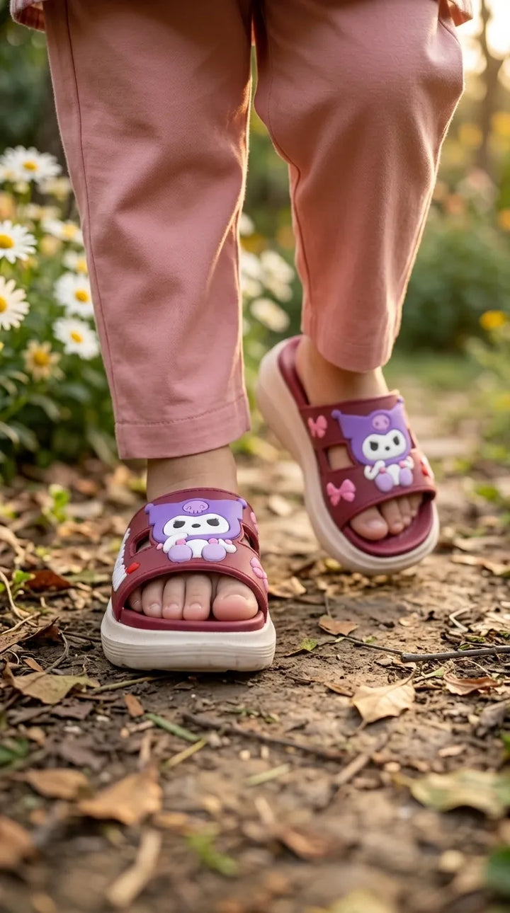 Girls Red Casual Flip Flop KD8852