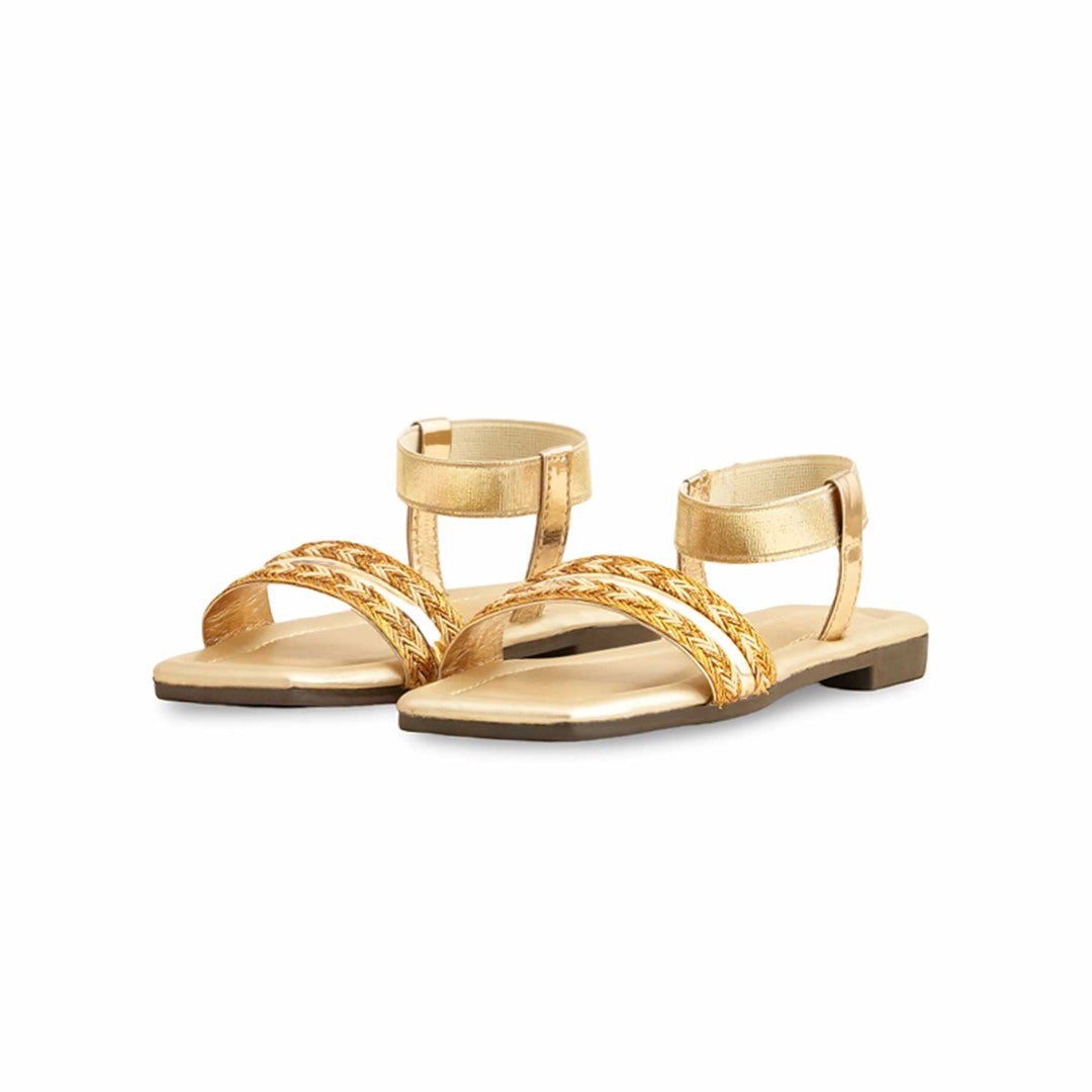 Girls Golden Casual Sandal KD9845