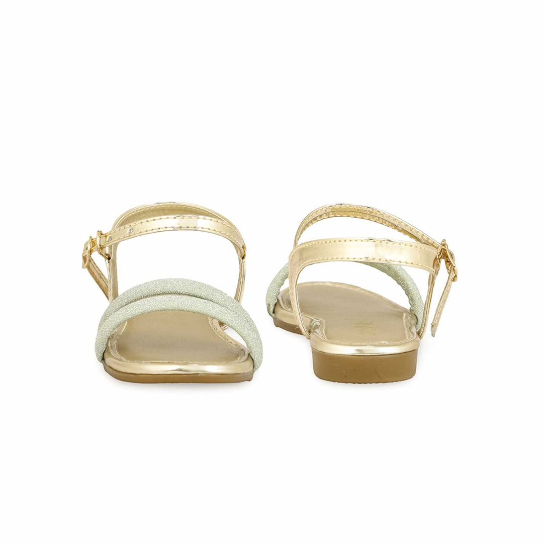 Girls Golden Fancy Sandal KD9849