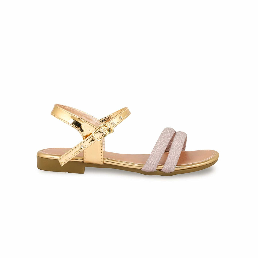Girls Peach Fancy Sandal KD9849