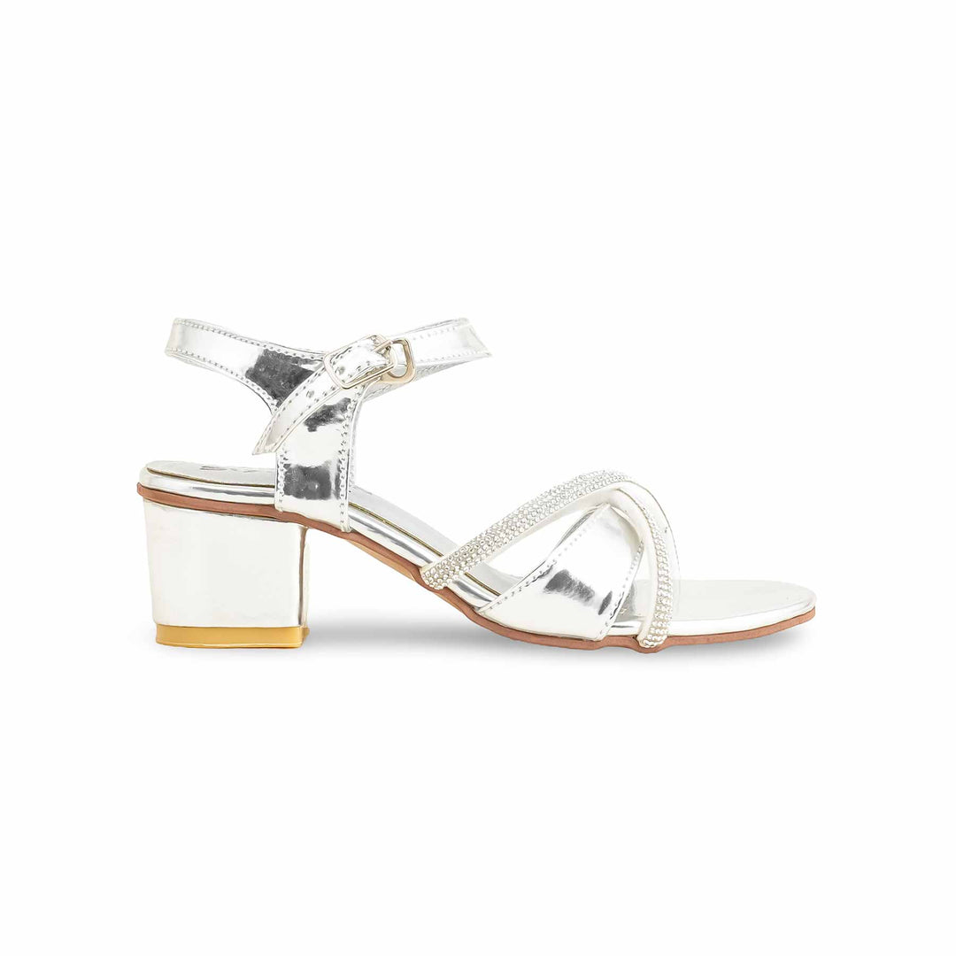 Girls Silver Fancy Sandal KD9861