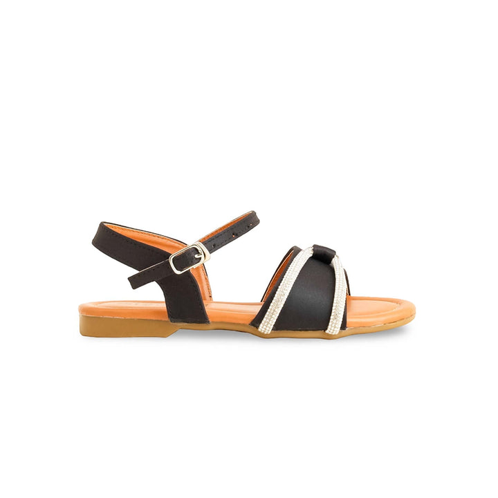 Girls Black Formal Sandal KD9870