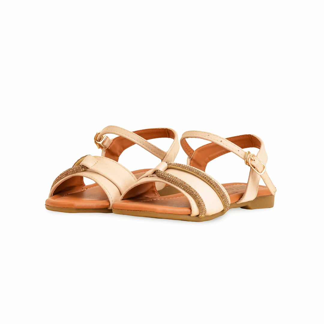 Girls Golden Formal Sandal KD9870