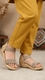 Girls Golden Fancy Sandal KD9878