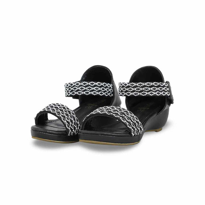 Girls Black Fancy Sandal KD9878