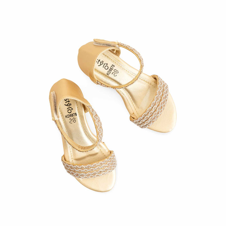 Girls Golden Fancy Sandal KD9878