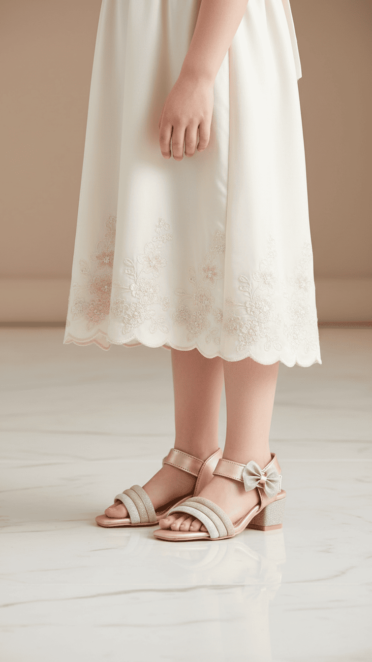 Girls Pink Formal Sandal KD9880