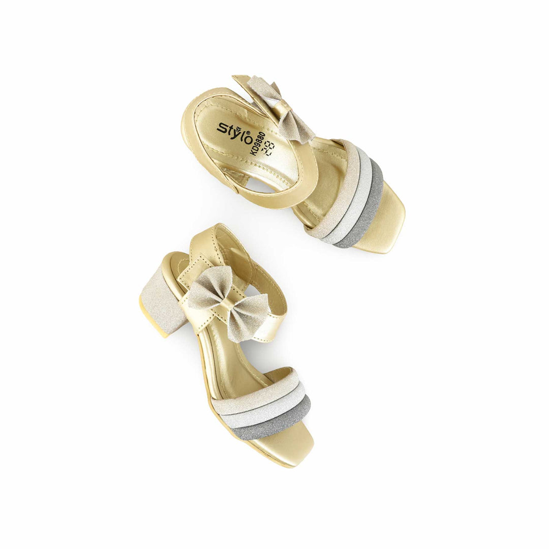Girls Golden Formal Sandal KD9880