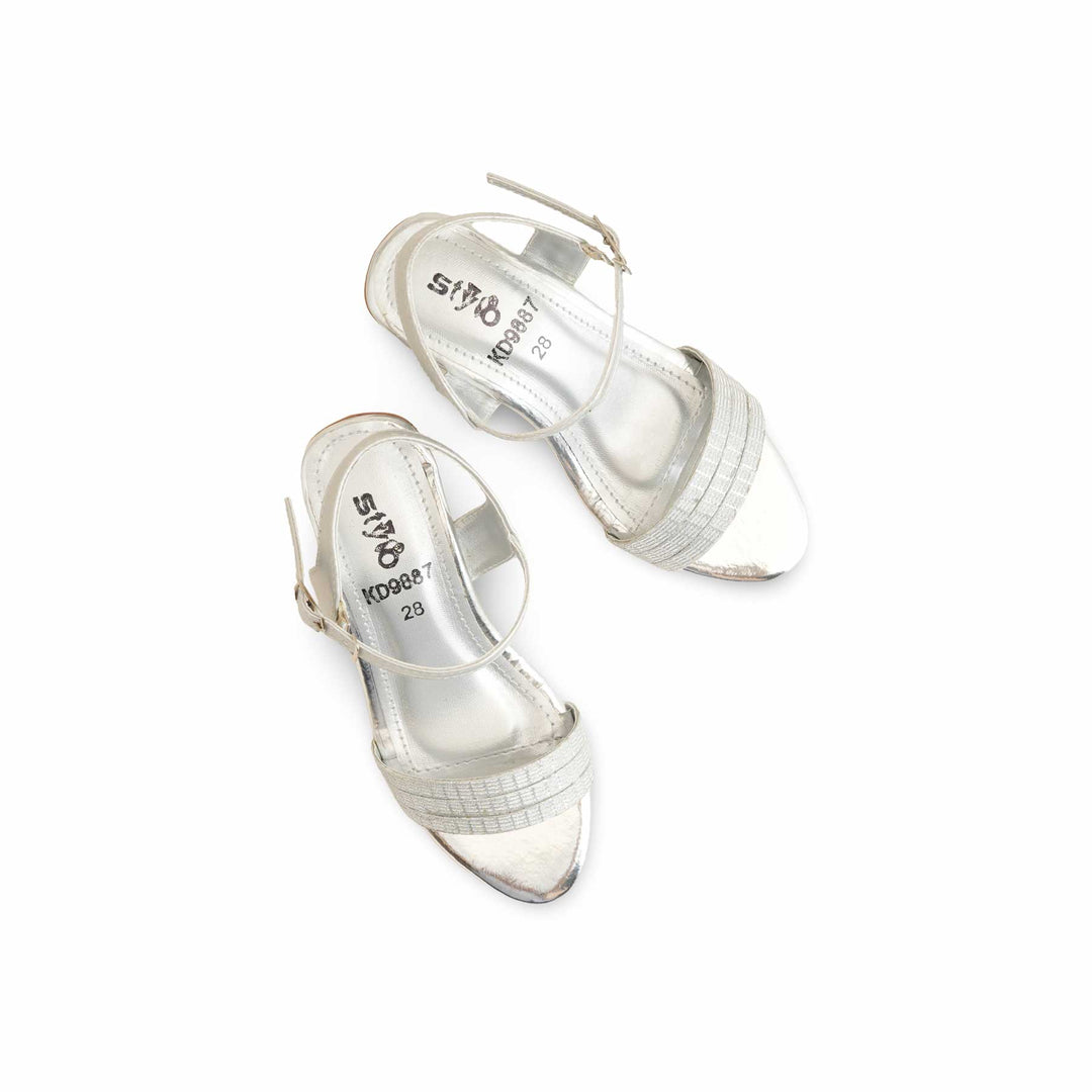 Girls Silver Formal Sandal KD9887