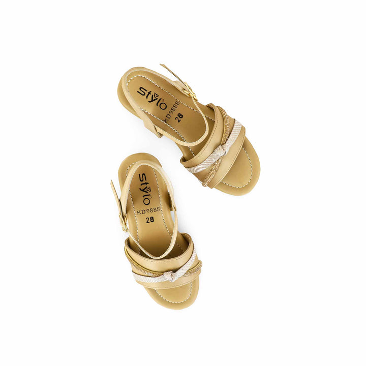 Girls Brown Formal Sandal KD9888