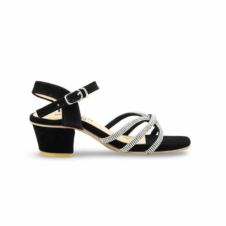 Girls Black Fancy Sandal KD9893