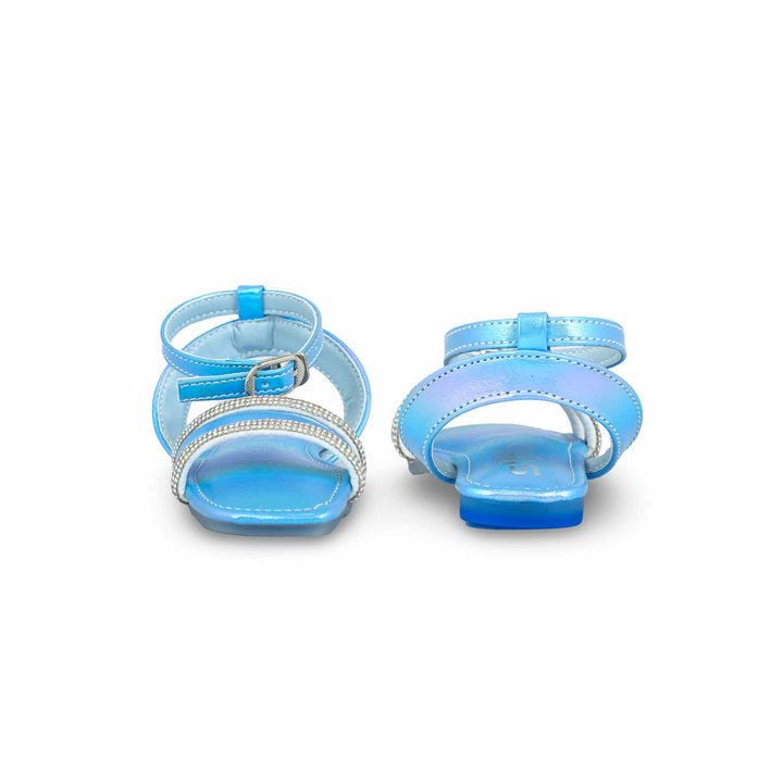 Girls Sky Blue Fancy Sandal KD9897
