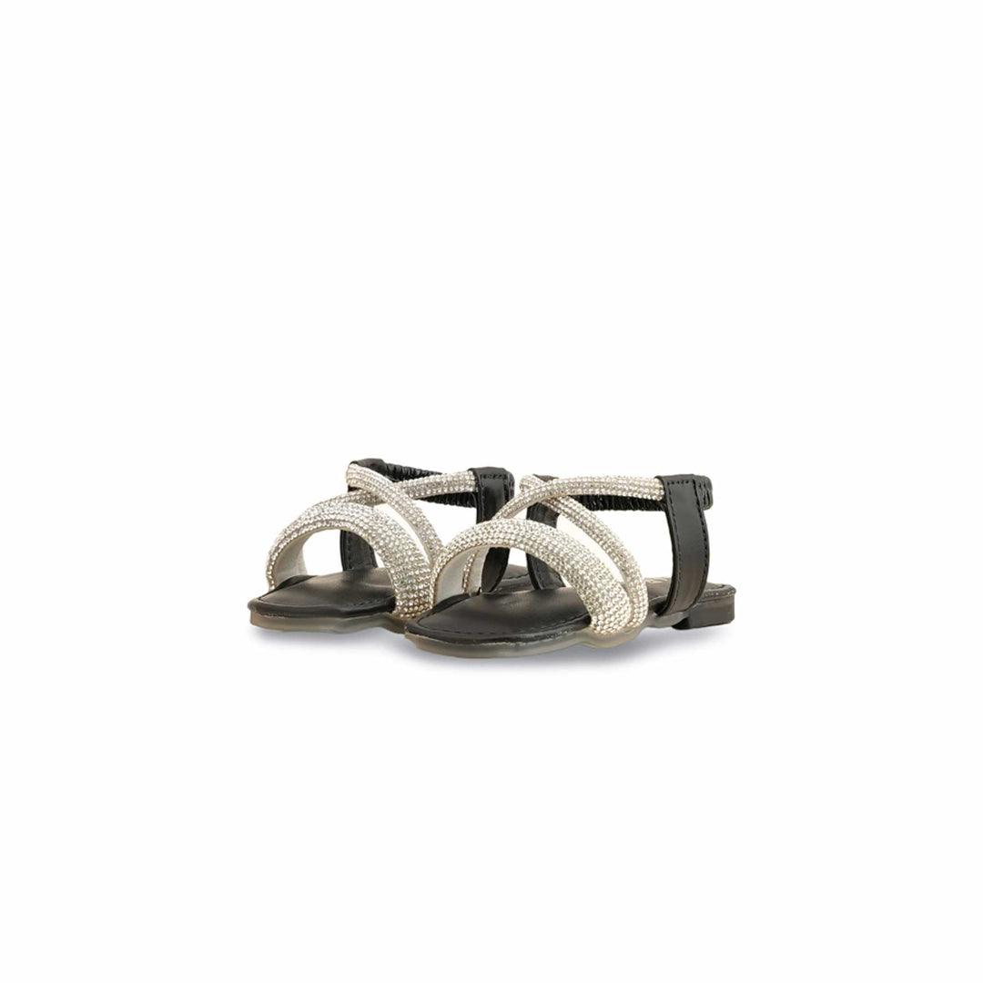 Girls Black Fancy Sandal KD9899