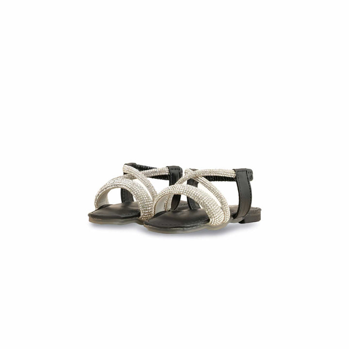 Girls Black Fancy Sandal KD9899
